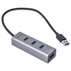 i-tec U3HUBMETAL403 USB Hub 4 porty USB-A USB 3.0 5 GBit/s šedá I-TEC USB 3.0 Metal HUB 4 port Passive