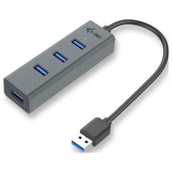 i-tec U3HUBMETAL403 USB Hub 4 porty USB-A USB 3.0 5 GBit/s šedá I-TEC USB 3.0 Metal HUB 4 port Passive