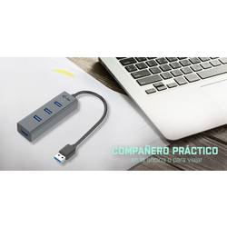 i-tec U3HUBMETAL403 USB Hub 4 porty USB-A USB 3.0 5 GBit/s šedá I-TEC USB 3.0 Metal HUB 4 port Passive