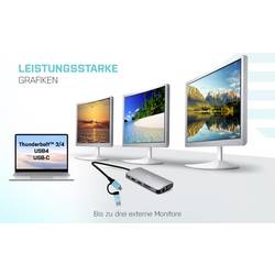 i-tec USB-C® dokovací stanice USB 3.0 USB-C/Thunderbolt 3x Display Travel Nano Dock with Power Delivery 100 W integrovaná čtečka karet, napájení USB-C®