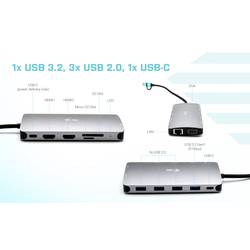 i-tec USB-C® dokovací stanice USB 3.0 USB-C/Thunderbolt 3x Display Travel Nano Dock with Power Delivery 100 W integrovaná čtečka karet, napájení USB-C®