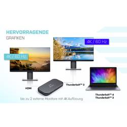 i-tec Dokovací stanice Thunderbolt™ 3 Thunderbolt 3/USB-C Dual 4K Dock PD 60W + Thunderbolt 3 Kabel+AC-Adapter