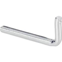 TOOLCRAFT 890688 Rovné háky se závitem typu 4 E Galvanicky pozinkovaná ocel 40 mm x 10 mm 10 ks