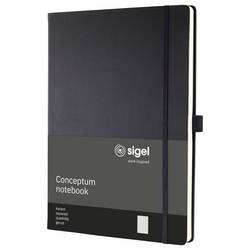 Sigel CONCEPTUM® CO111 poznámková kniha čtverečkovaný černá 97 listů A4