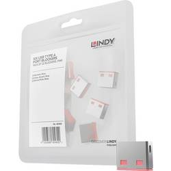 LINDY zámek portu USB USB-Lock sada 10 ks růžová bez klíče 40460