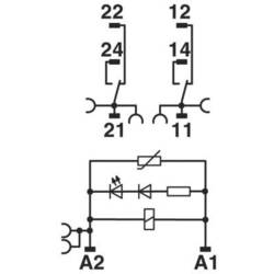 Phoenix Contact RIF-1-RPT-LV-230AC/2X21MS reléový modul, 230 V/AC, 2 přepínací kontakty, 1 ks