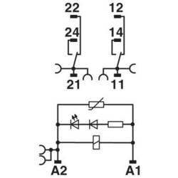 Phoenix Contact RIF-1-RPT-LV-230AC/2X21MS reléový modul, 230 V/AC, 2 přepínací kontakty, 1 ks