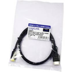 LogiLink HDMI kabel Zástrčka HDMI-A, Zástrčka HDMI Mini-C 1.00 m černá CH0021 4K UHD HDMI kabel