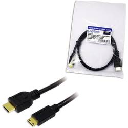 LogiLink HDMI kabel Zástrčka HDMI-A, Zástrčka HDMI Mini-C 1.00 m černá CH0021 4K UHD HDMI kabel