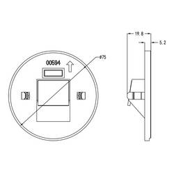 Deko Light Abdeckung rund weiß für Alwaid 930500 kryt bílá (RAL 9016)