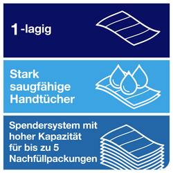TORK 100585 PeakServe® papírové utěrky, skládané (d x š) 22.5 cm x 20.1 cm bílá 4920 ks