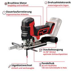 Einhell Professional TP-JST 18/135 Li BL akumulátorová přímočará pila , bez nabíječky, bez akumulátoru, 4321265
