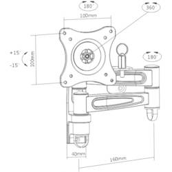 SpeaKa Professional TV držák na zeď 33,0 cm (13) - 68,6 cm (27) naklápěcí, nakláněcí, otočný, odnímatelný se zámkovým mechanizmem