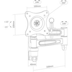 SpeaKa Professional TV držák na zeď 33,0 cm (13) - 68,6 cm (27) naklápěcí, nakláněcí, otočný, odnímatelný se zámkovým mechanizmem
