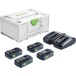 Festool SYS 18V 4x4,0/TCL 6 DUO Energetická sada 577104 vč. Bluetooth modulu , vč. 4x aku , vč. nabíječky, kufřík