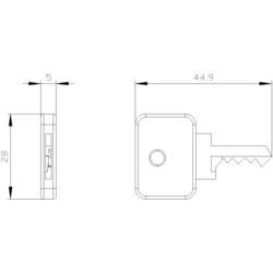 Siemens 3SU19500FK200AA0 3SU1950-0FK20-0AA0 klíč 1 ks Piece