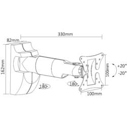 My Wall H9-4L TV držák na zeď 25,4 cm (10) - 76,2 cm (30) naklápěcí, nakláněcí variabilní odstup od zdi