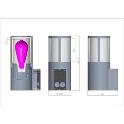 Deko Light Facado II 731153 Nástěnné svítidlo E27 20 W tmavě šedá