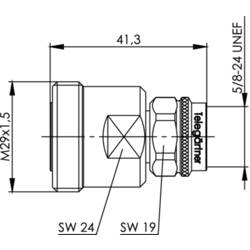Telegärtner 100024539 100024539 koaxiální adaptér 7-16-DIN-zásuvka - N zástrčka 1 ks Piece