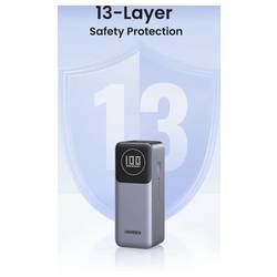 UGREEN UGREEN PB724 12K 100W PowerBank 1C1A powerbanka Li-Ion, 12000 mAh, Power Delivery 3.0, šedá, Možnost současného nabíjení a vybíjení