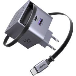 UGREEN Nexode Pro X614 45W GaN Charger USB nabíječka, GaN, 2x USB-C®, 1x USB A , 45 W, QC 2,0, QC 3.0, QC 4+, Power Delivery 3.0, PPS, šedá
