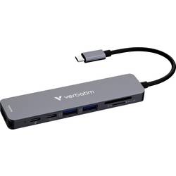 Verbatim 32158 USB Hub HDMI™ USB 3.2 Gen1 5 GBit/s Nabíjecí přípojka USB-C® PD, s proudovou přípojkou Pass-Through šedá Essentials