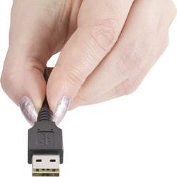 Renkforce USB kabel USB 2.0 USB-A zástrčka, USB Micro-B zástrčka 1.80 m černá oboustranně zapojitelná zástrčka, pozlacené kontakty RF-4096110