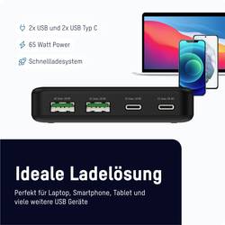 Ansmann Desktop Ladegerät DC465PD 65W USB nabíječka, 2x USB A, 2x USB-C®, 65 W, Dodávka energie, černá