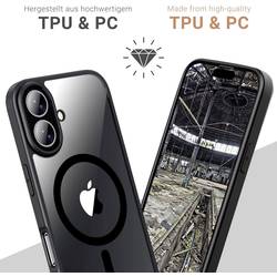 JT Berlin BackCase Pankow Hybrid zadní kryt na mobil Apple iPhone 16 černá, transparentní Kompatibilní s MagSafe 11098