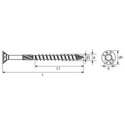 SWG Hox 17901458019 zápustný šroub 4.5 mm 80 mm T profil DIN 18360 ocel pozinkované 300 ks