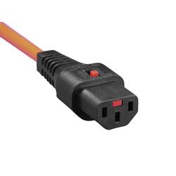 Kash IEC připojovací kabel C13/C14 IEC C13 zásuvka 10 A - úhlová zástrčka s ochranným kontaktem černá, oranžová 3.00 m 1 ks