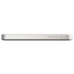 ZENS ZEPP05W/00 powerbanka Li-Ion, 5000 mAh, Bezdrátové nabíjení Qi, USB, bílá