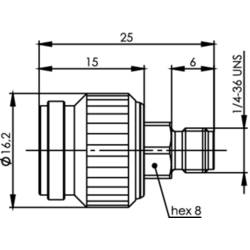 Telegärtner 100023871 100023871 koaxiální adaptér TNC zástrčka - SMA zásuvka 1 ks