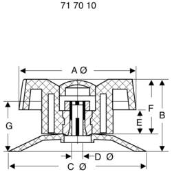 Mentor 474.61 474.61 otočný knoflík s ukazatelem černá (Ø x v) 59 mm x 35.5 mm 1 ks Piece