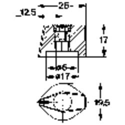 Mentor 499.60 499.60 otočný knoflík s ukazatelem černá (Ø x v) 17 mm x 12.5 mm 1 ks