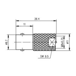 Telegärtner 100023689 100023689 koaxiální adaptér BNC zásuvka - FME zástrčka 1 ks