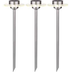 Paulmann 4064161230566 Solarspieß Ufo LED solární zahradní svítidlo sada 3 ks 0.2 W teplá bílá nerezová ocel, čirá