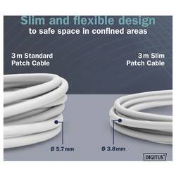 Digitus DK-1632-A-070S RJ45 síťové kabely, propojovací kabely CAT 6A F/FTP 7 m šedá bez halogenů, stíněný 7 m