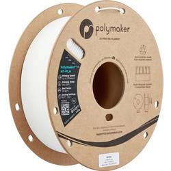 Polymaker PA17002 HT-PLA vlákno pro 3D tiskárny PLA plast, HT PLA Odolnost vůči vysokým teplotám, Filament pro vysokorychlostní 3D tisk 1.75 mm 1000 g bílá 1 ks