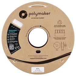 Polymaker PA17002 HT-PLA vlákno pro 3D tiskárny PLA plast, HT PLA Odolnost vůči vysokým teplotám, Filament pro vysokorychlostní 3D tisk 1.75 mm 1000 g bílá 1 ks
