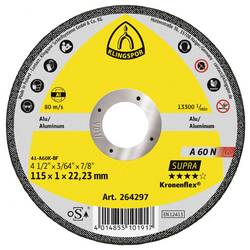 Klingspor A 60 N Supra 264298 řezný kotouč rovný 125 mm 25 ks hliník
