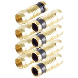 Shiverpeaks BS15-300814 F konektor Komprese, Pozlacený Připojení kabelu: F zástrčka Průměr lanka: 7.2 mm 4 ks