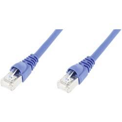 Telegärtner 100008465 RJ45 síťové kabely, propojovací kabely CAT 6A S/FTP 3.00 m modrá samozhášecí, s ochranou, samozhášecí, bez halogenů, UL certifikace 1 ks