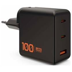 Urban Armor Gear SRGE USB nabíječka, GaN, USB-C® zásuvka (nabíjení), USB-A zásuvka, 100 W, Dodávka energie, černá