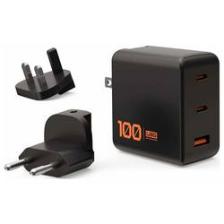 Urban Armor Gear SRGE USB nabíječka, GaN, USB-C® zásuvka (nabíjení), USB-A zásuvka, 100 W, Dodávka energie, černá