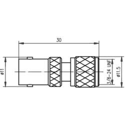 Telegärtner 100023690 100023690 koaxiální adaptér BNC zásuvka - mini UHF zástrčka 1 ks
