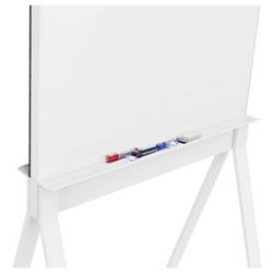 SpeaKa Professional magnetická skleněná tabule SP-SMW-001 (š x v) 760 mm x 959 mm bílá Vč. magnetů čtyřramenná noha se 4 kolečky