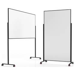 magnetoplan bílá popisovací tabule Vario (š x v) 100 cm x 180 cm černá, bílá lakovaný, hladký oboustranně použitelná , formát na šířku nebo na výšku