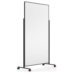 magnetoplan bílá popisovací tabule Vario (š x v) 100 cm x 180 cm černá, bílá lakovaný, hladký oboustranně použitelná , formát na šířku nebo na výšku