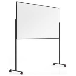magnetoplan bílá popisovací tabule Vario (š x v) 100 cm x 180 cm černá, bílá lakovaný, hladký oboustranně použitelná , formát na šířku nebo na výšku
